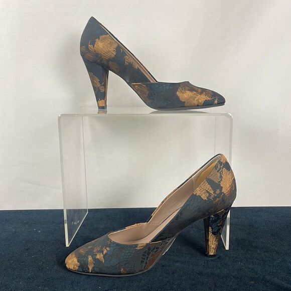 Seychelles Black Gold Pump Shoes - Picture 2 of 6